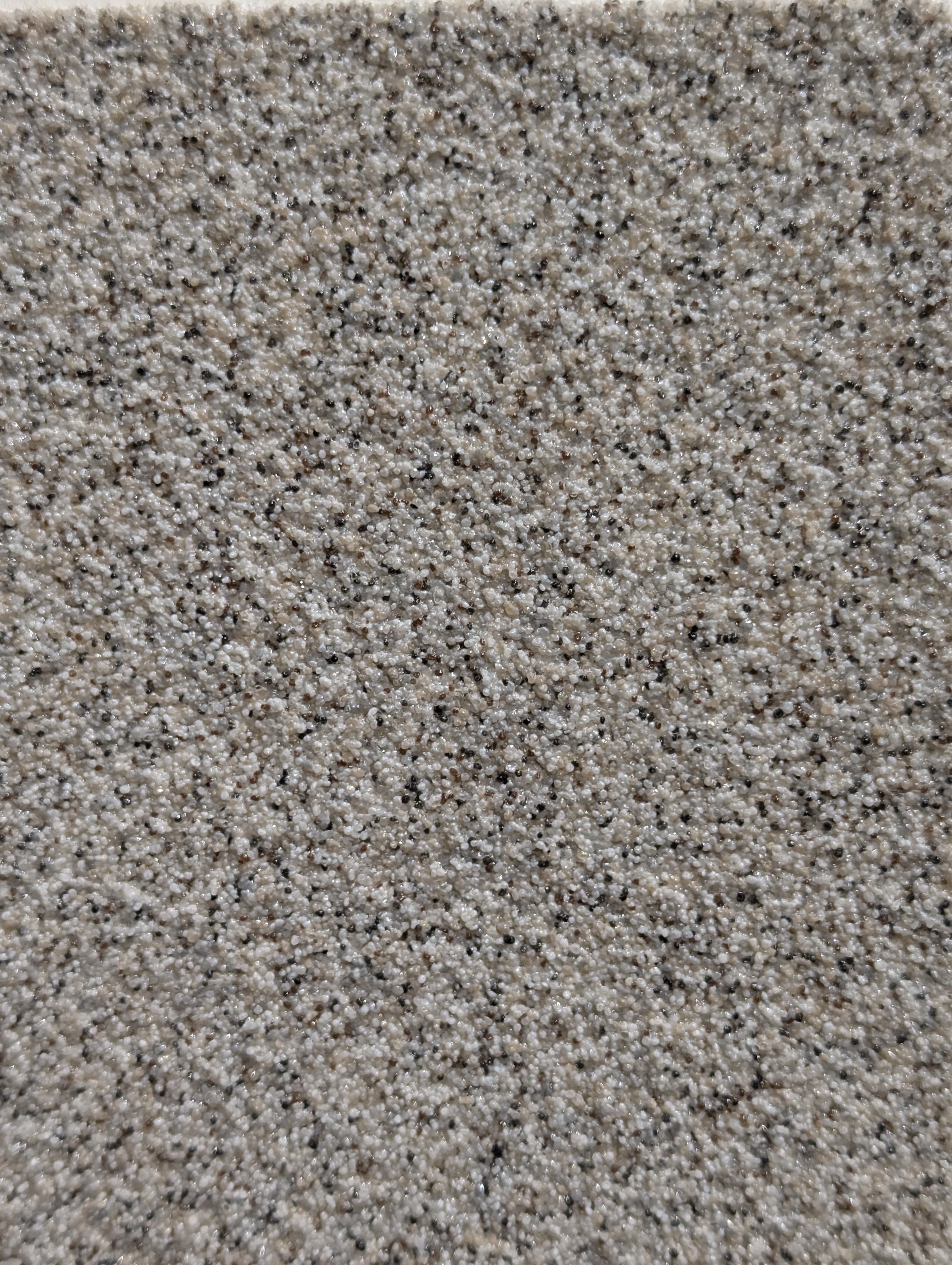 Quartz epoxy warm beige black speckle
