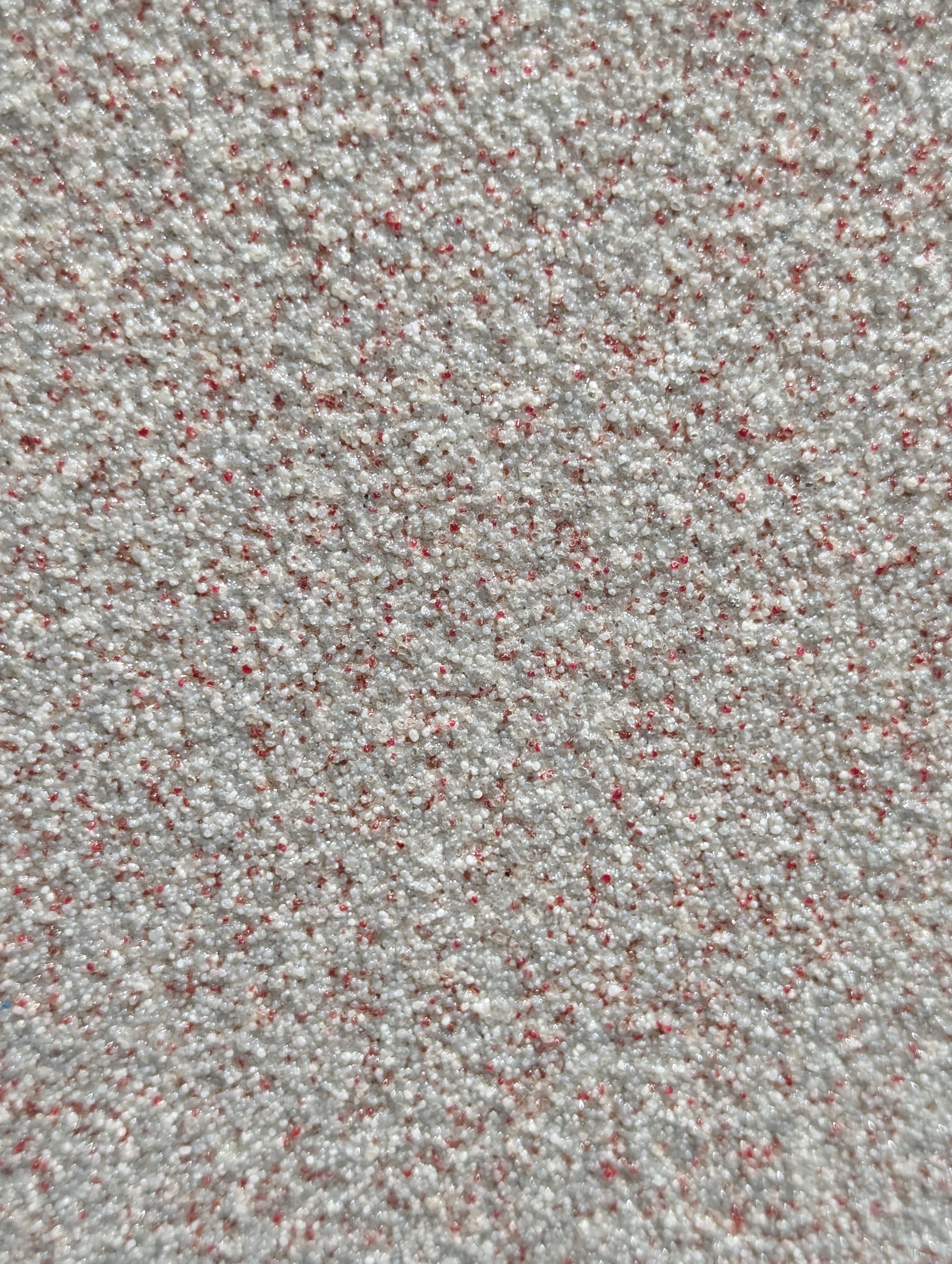 Quartz epoxy white red speckle