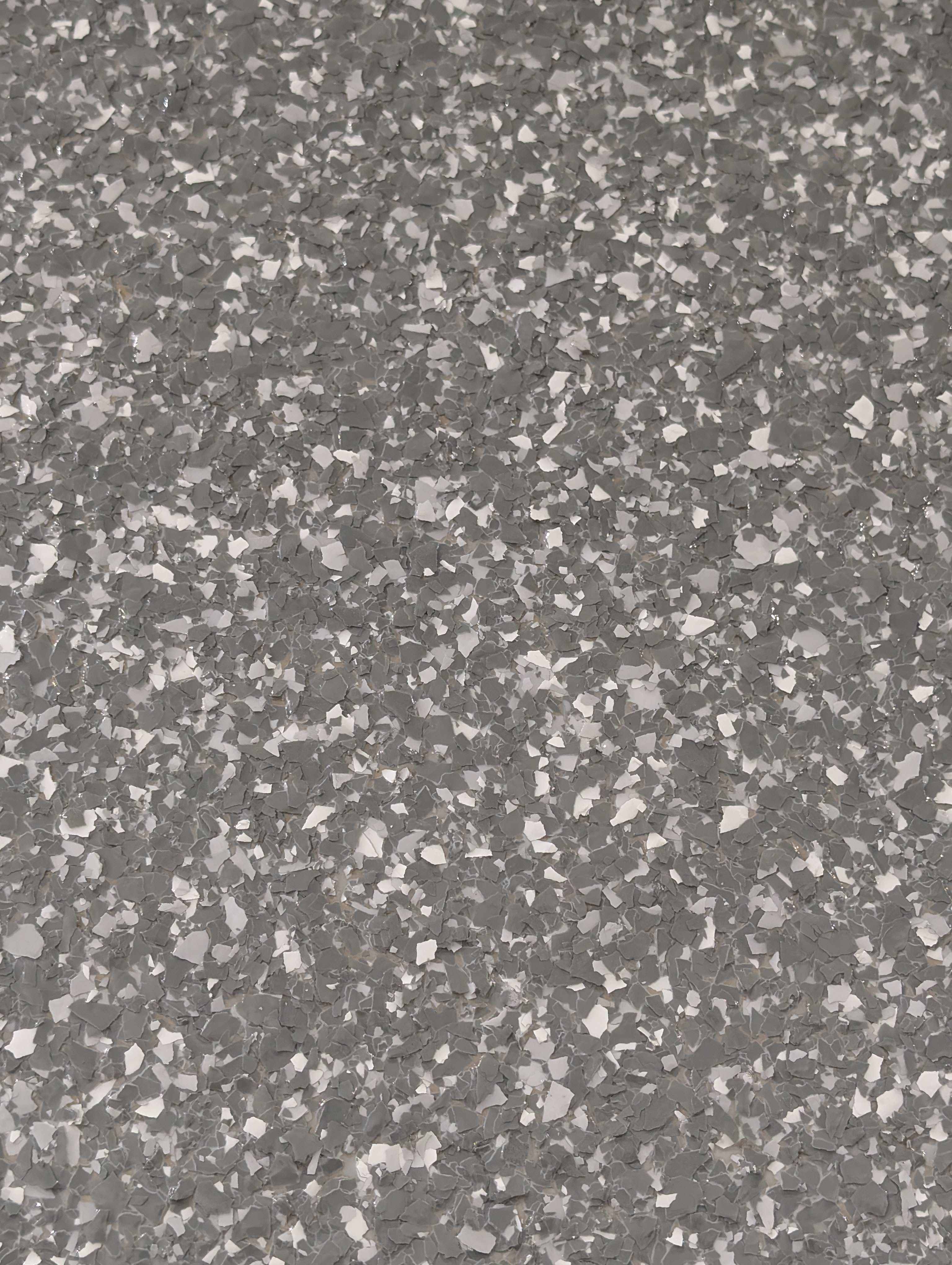 Vinyl flake epoxy medium grey white