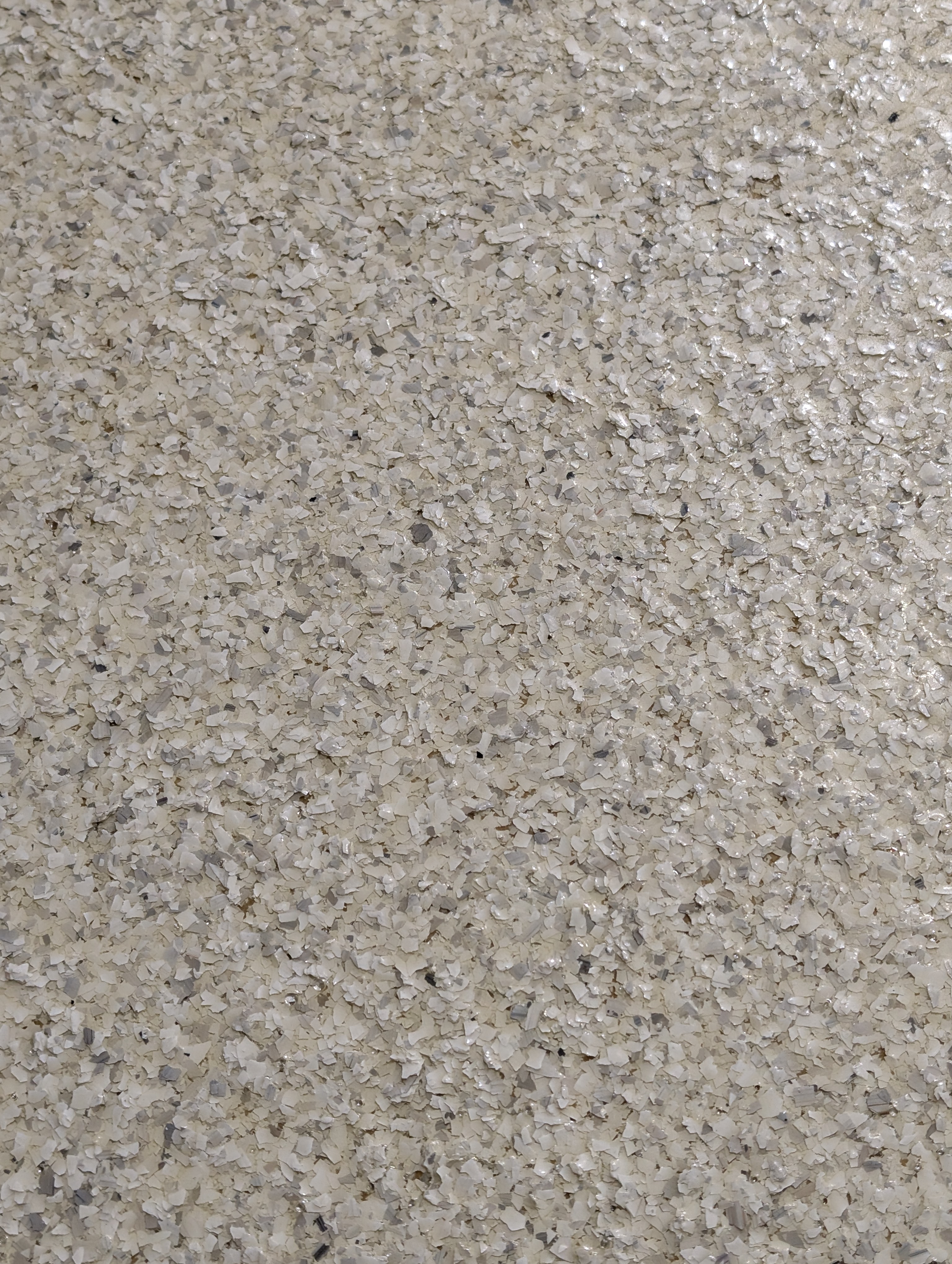 Vinyl flake epoxy pearl off-white
