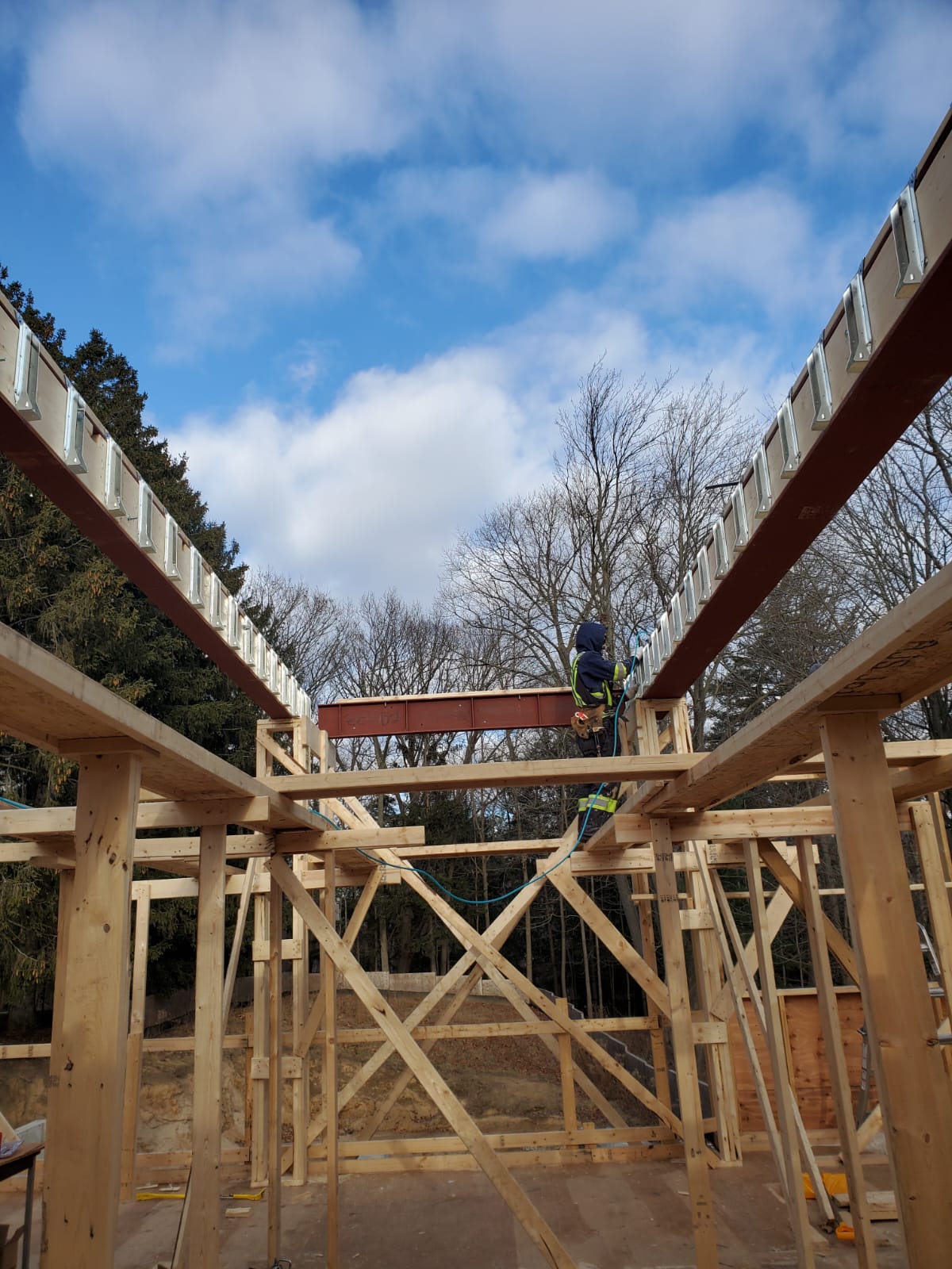 Framing before — joists