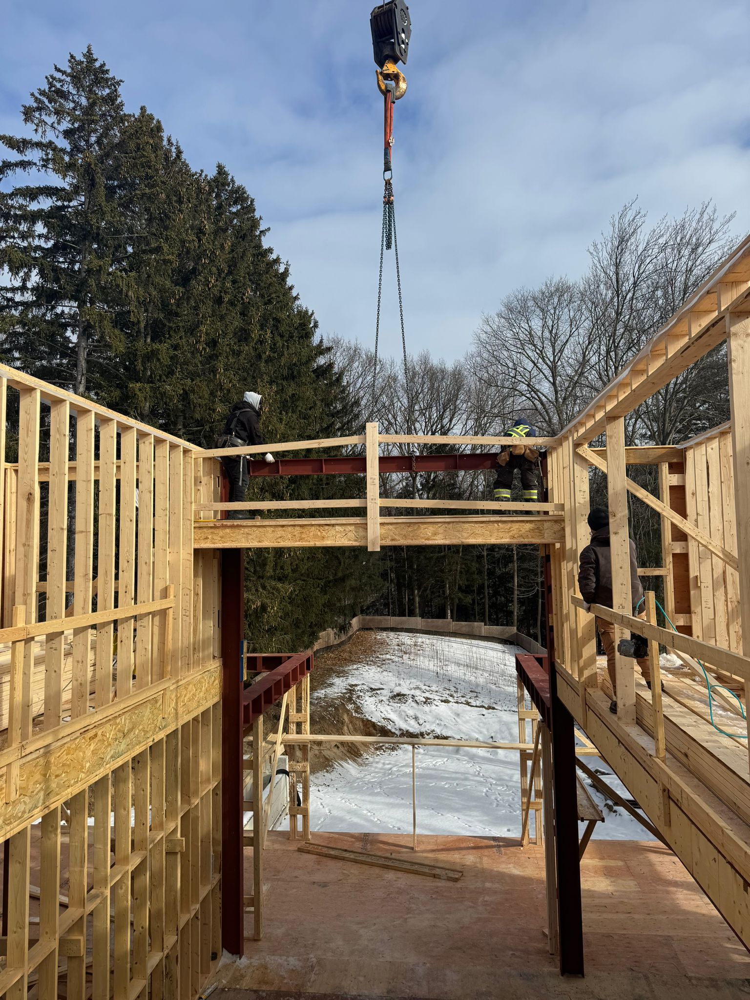 Metal beam installation